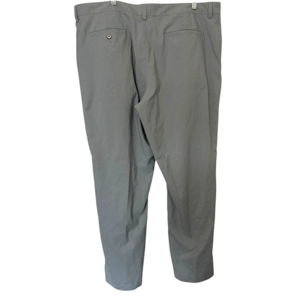 Adidas Climalite Light Gray Performance Golf Flat Front Chino Pants Mens 42 x 30